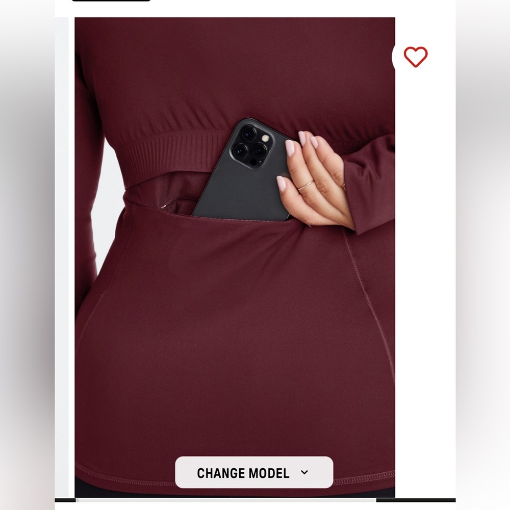 Fabletics Trinity Performance Women Burgundy Jack… - image 2